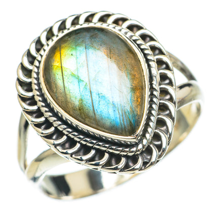 Labradorite Rings handcrafted by Ana Silver Co - RING69063