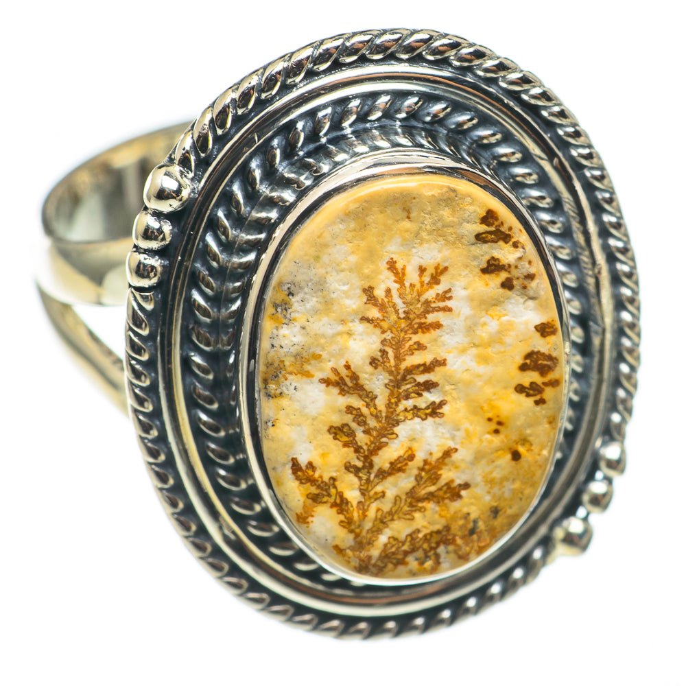 Germany Psilomelane Dendrite Rings handcrafted by Ana Silver Co - RING69069