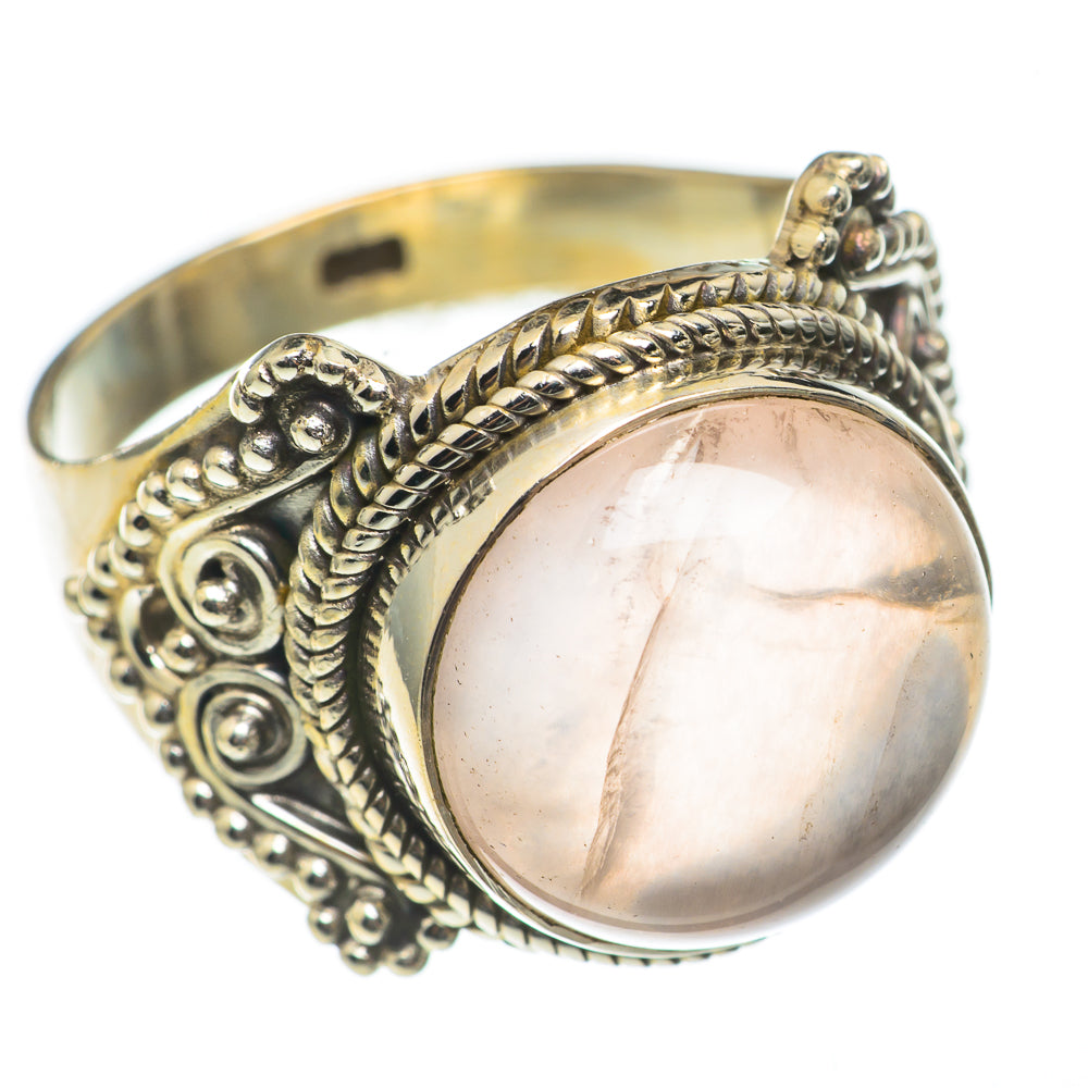Rose Quartz Rings handcrafted by Ana Silver Co - RING69074
