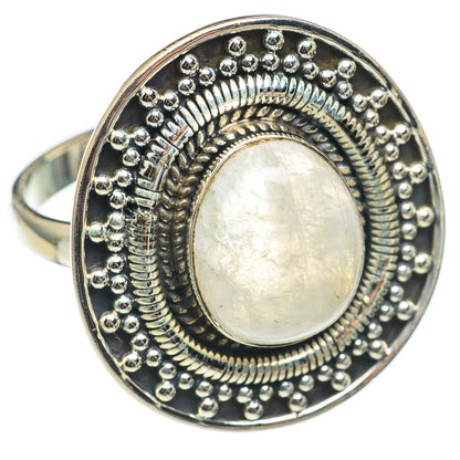 Rainbow Moonstone Rings handcrafted by Ana Silver Co - RING69089