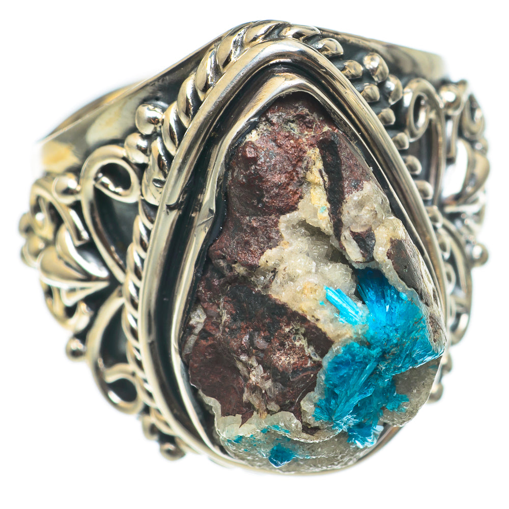 Cavansite Crystal Rings handcrafted by Ana Silver Co - RING69096