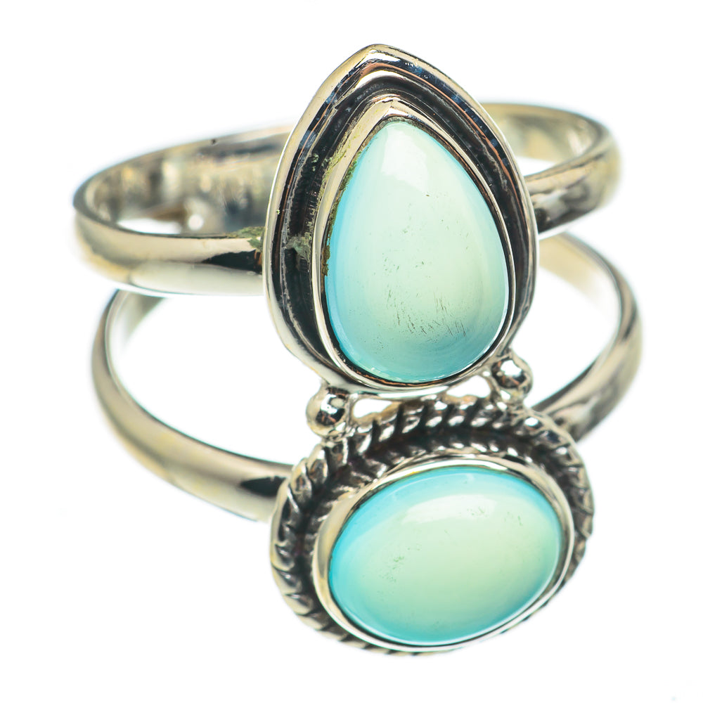 Aqua Chalcedony Rings handcrafted by Ana Silver Co - RING69099
