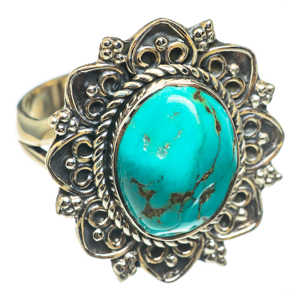 Tibetan Turquoise Rings handcrafted by Ana Silver Co - RING69100