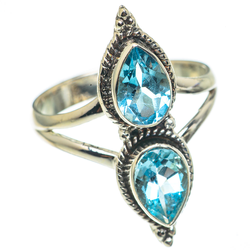 Blue Topaz Rings handcrafted by Ana Silver Co - RING69101