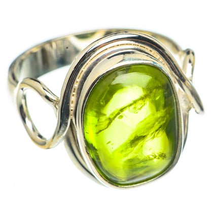 Green Tourmaline Rings handcrafted by Ana Silver Co - RING69105