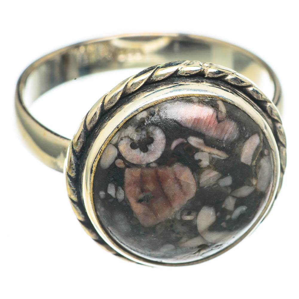 Crinoid Fossil Rings handcrafted by Ana Silver Co - RING69107