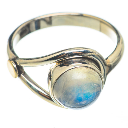 Rainbow Moonstone Rings handcrafted by Ana Silver Co - RING69123