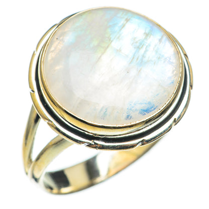 Rainbow Moonstone Rings handcrafted by Ana Silver Co - RING69157