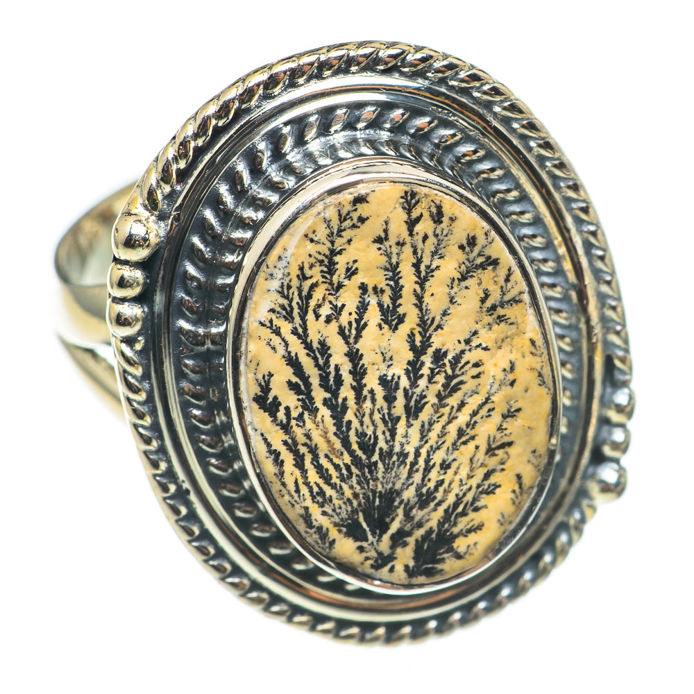 Germany Psilomelane Dendrite Rings handcrafted by Ana Silver Co - RING69177