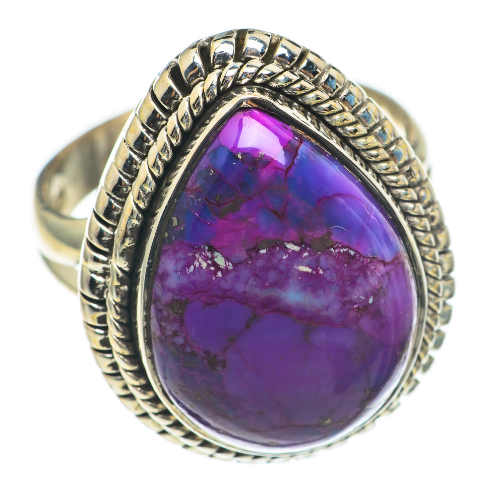 Purple Copper Composite Turquoise Rings handcrafted by Ana Silver Co - RING69187