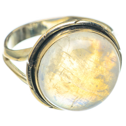 Rainbow Moonstone Rings handcrafted by Ana Silver Co - RING69190