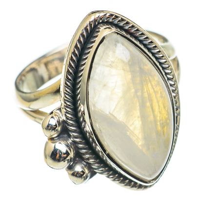 Rainbow Moonstone Rings handcrafted by Ana Silver Co - RING69193