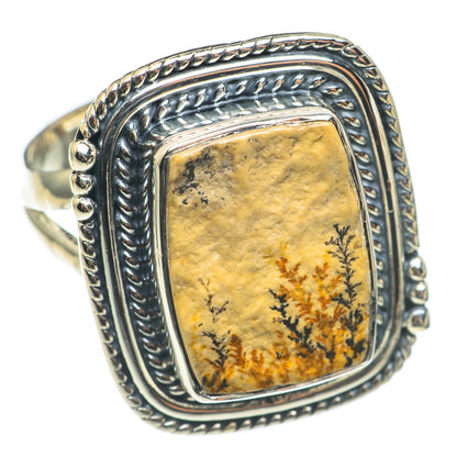 Germany Psilomelane Dendrite Rings handcrafted by Ana Silver Co - RING69204