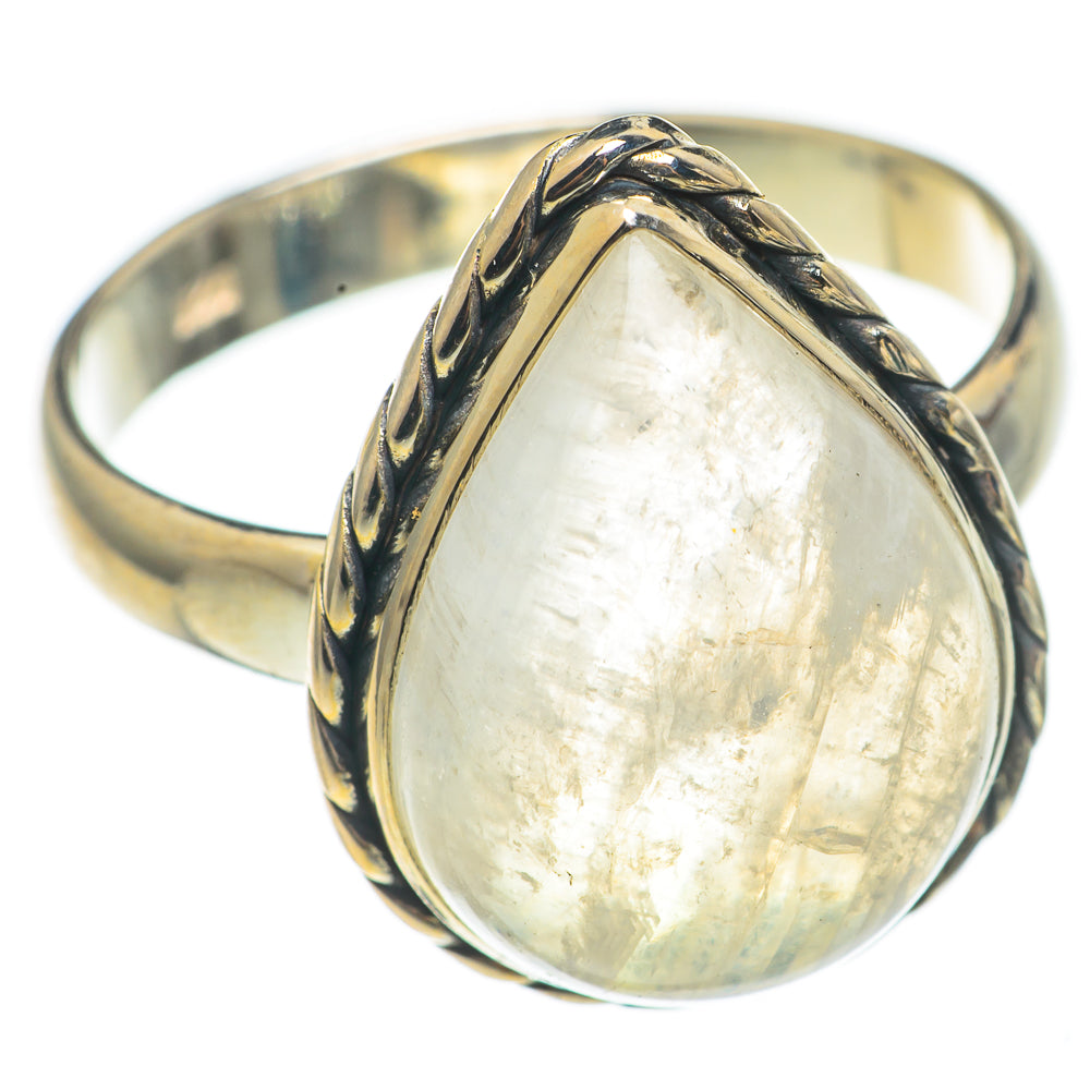 Rainbow Moonstone Rings handcrafted by Ana Silver Co - RING69219