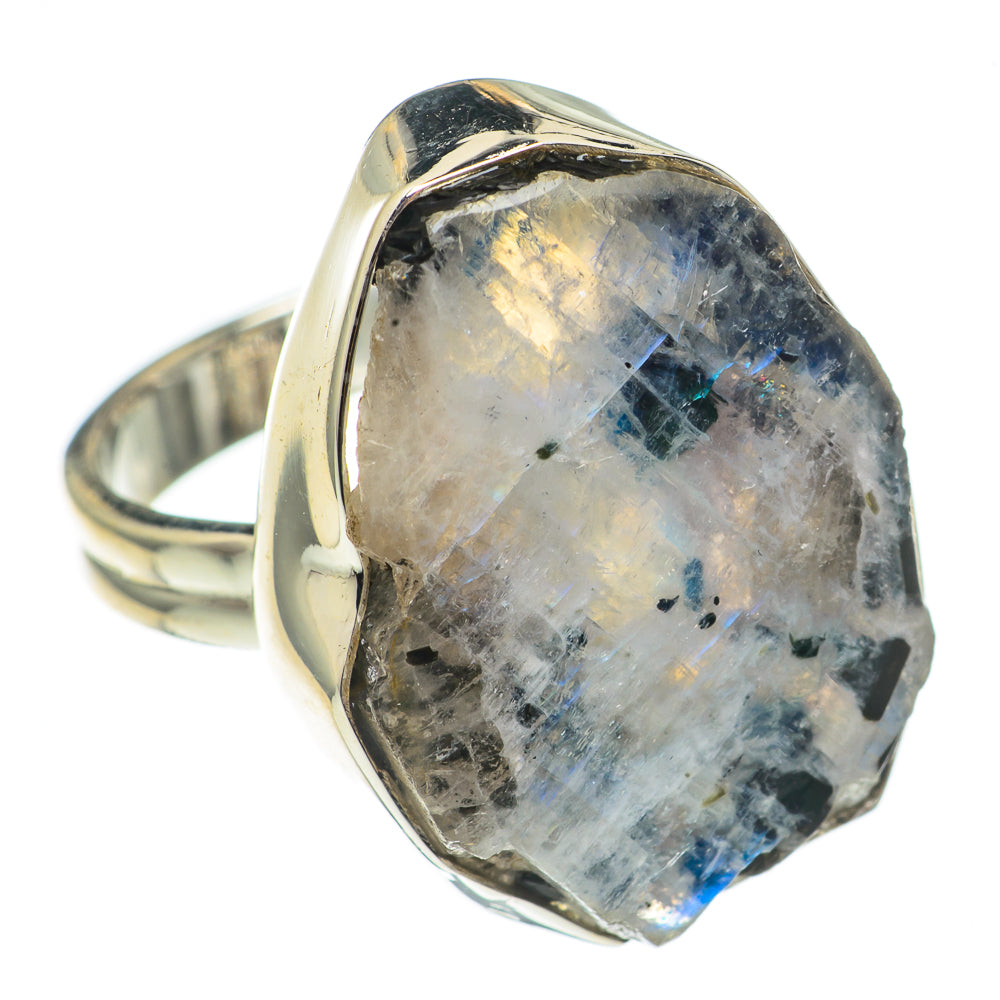 Rainbow Moonstone Rings handcrafted by Ana Silver Co - RING69220