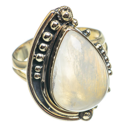 Rainbow Moonstone Rings handcrafted by Ana Silver Co - RING69221