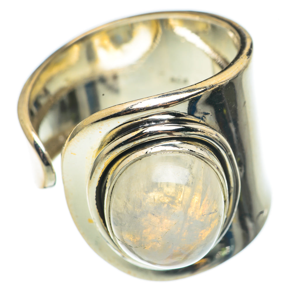 Rainbow Moonstone Rings handcrafted by Ana Silver Co - RING69225