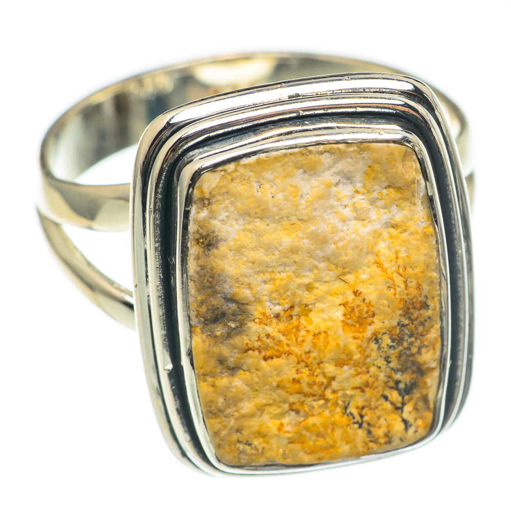 Germany Psilomelane Dendrite Rings handcrafted by Ana Silver Co - RING69237