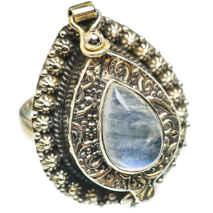 Rainbow Moonstone Rings handcrafted by Ana Silver Co - RING69256