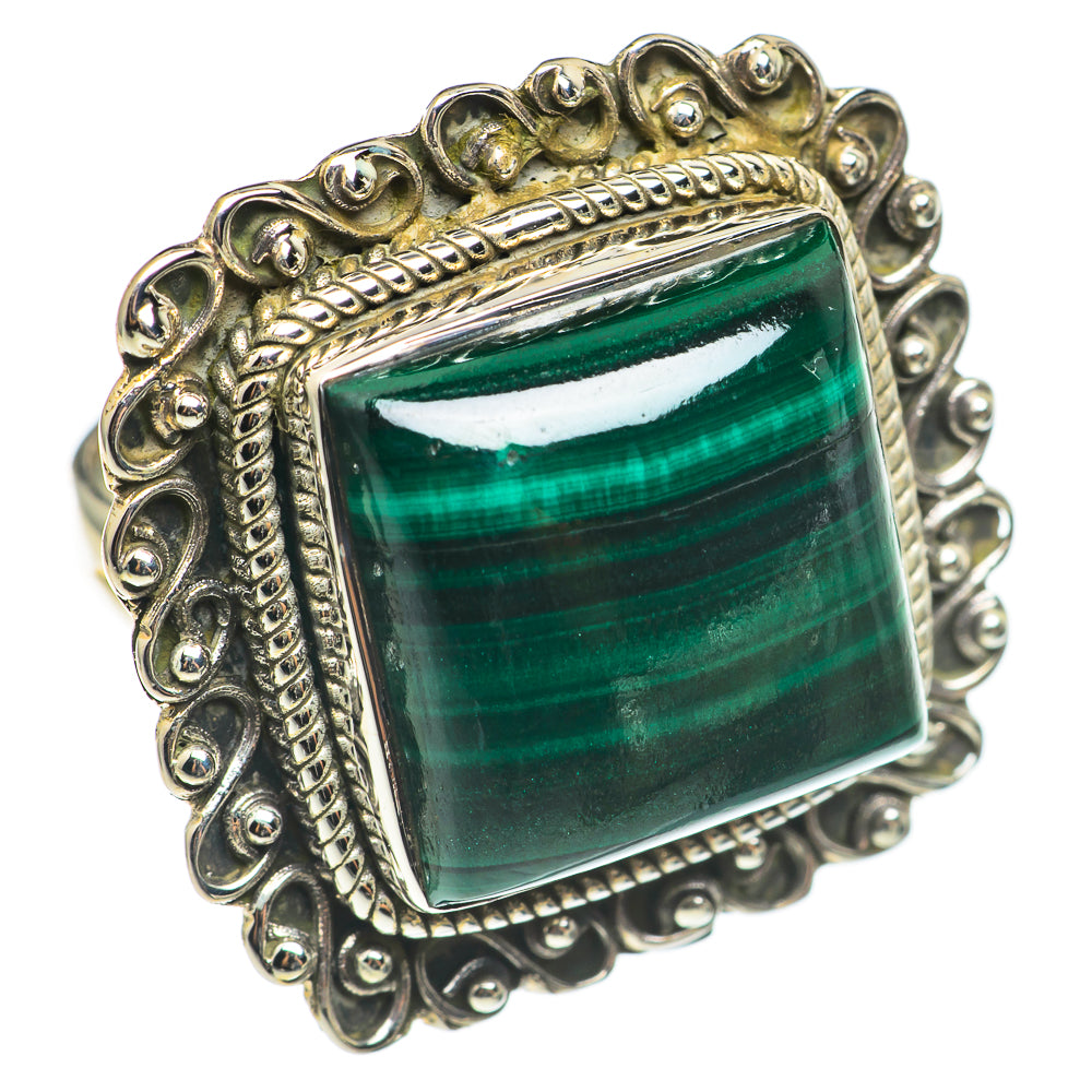 Malachite Rings handcrafted by Ana Silver Co - RING69268