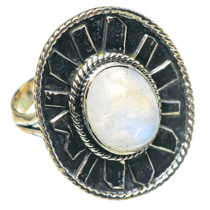Rainbow Moonstone Rings handcrafted by Ana Silver Co - RING69287