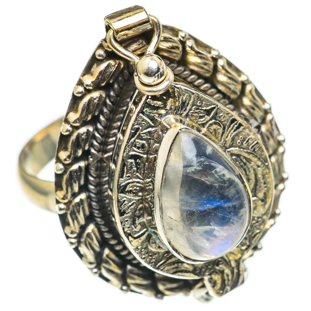 Rainbow Moonstone Rings handcrafted by Ana Silver Co - RING69288