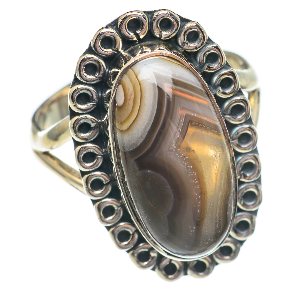 Botswana Agate Rings handcrafted by Ana Silver Co - RING69308