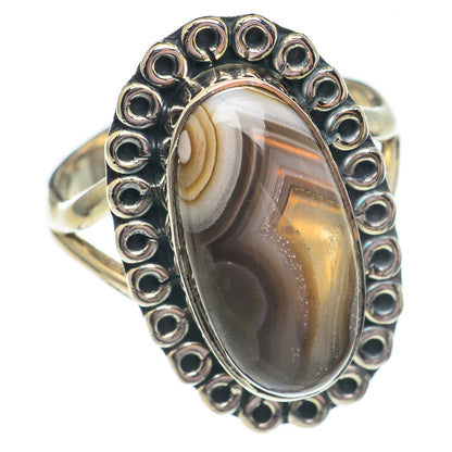 Botswana Agate Rings handcrafted by Ana Silver Co - RING69308