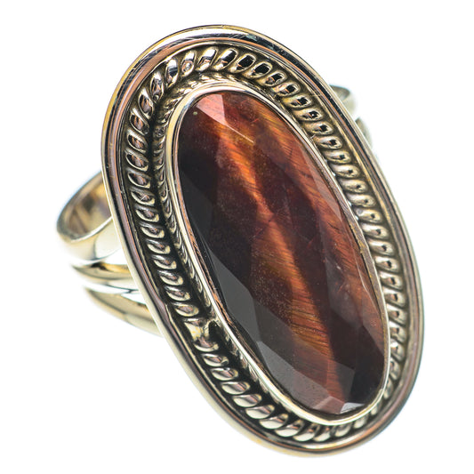 Red Tiger Eye Rings handcrafted by Ana Silver Co - RING69310