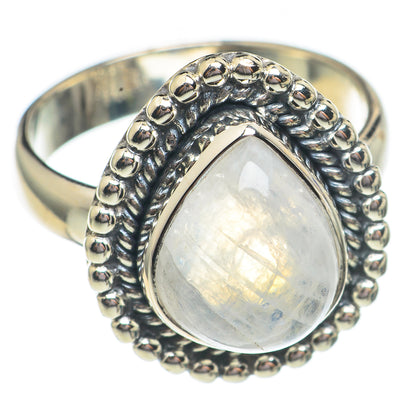 Rainbow Moonstone Rings handcrafted by Ana Silver Co - RING69328