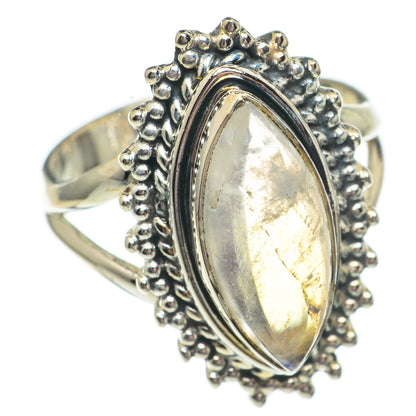 Rainbow Moonstone Rings handcrafted by Ana Silver Co - RING69333