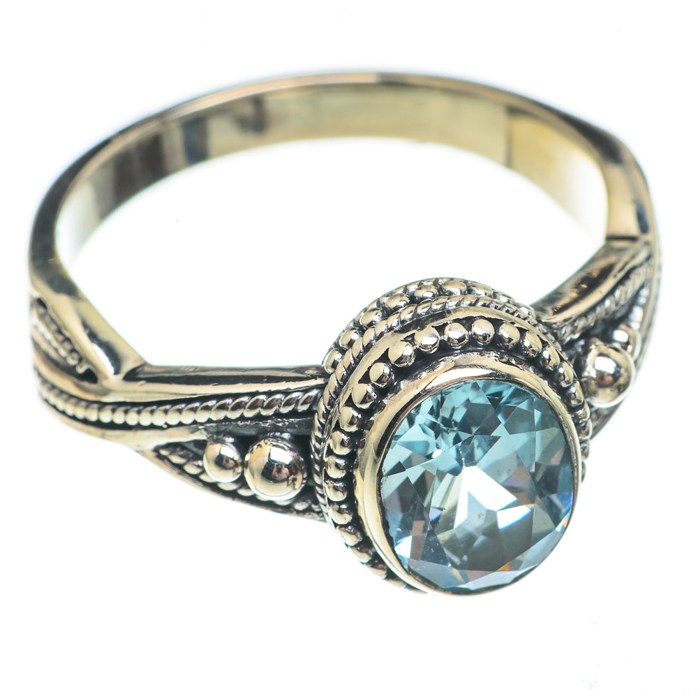 Blue Topaz Rings handcrafted by Ana Silver Co - RING69338