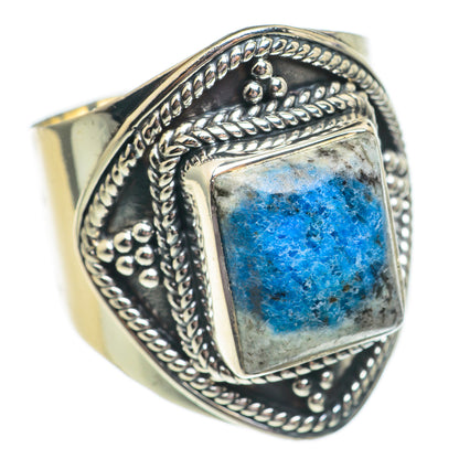 K2 Blue Azurite Rings handcrafted by Ana Silver Co - RING69339
