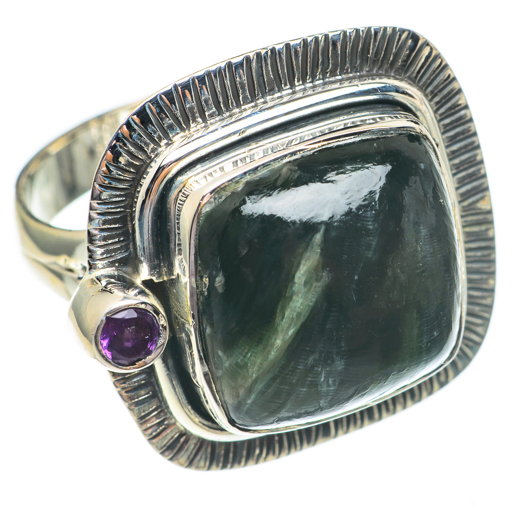 Seraphinite Rings handcrafted by Ana Silver Co - RING69344