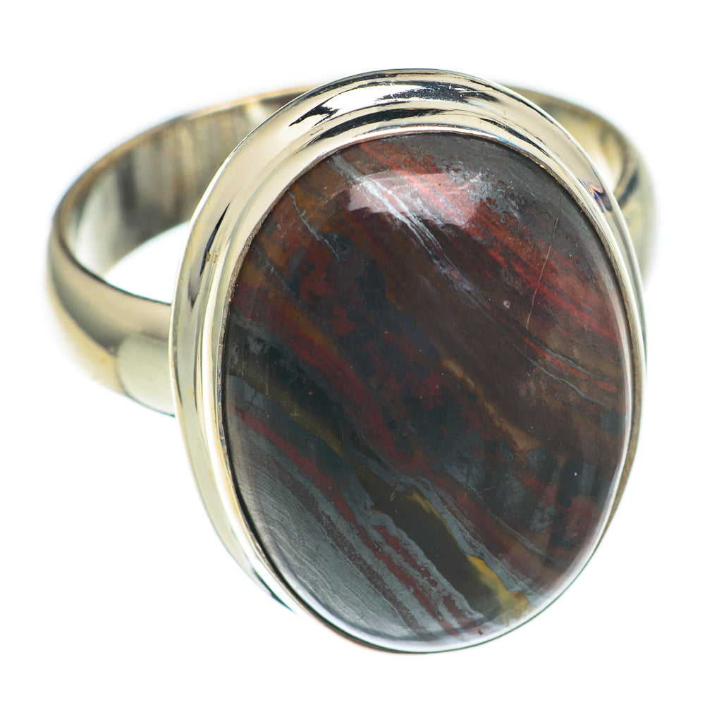 Red Tiger Iron Rings handcrafted by Ana Silver Co - RING69349
