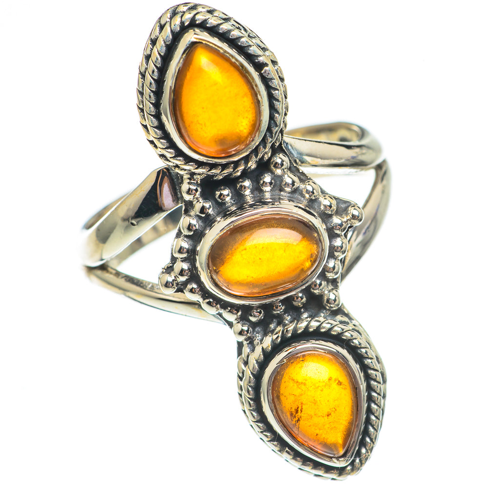 Baltic Amber Rings handcrafted by Ana Silver Co - RING69353