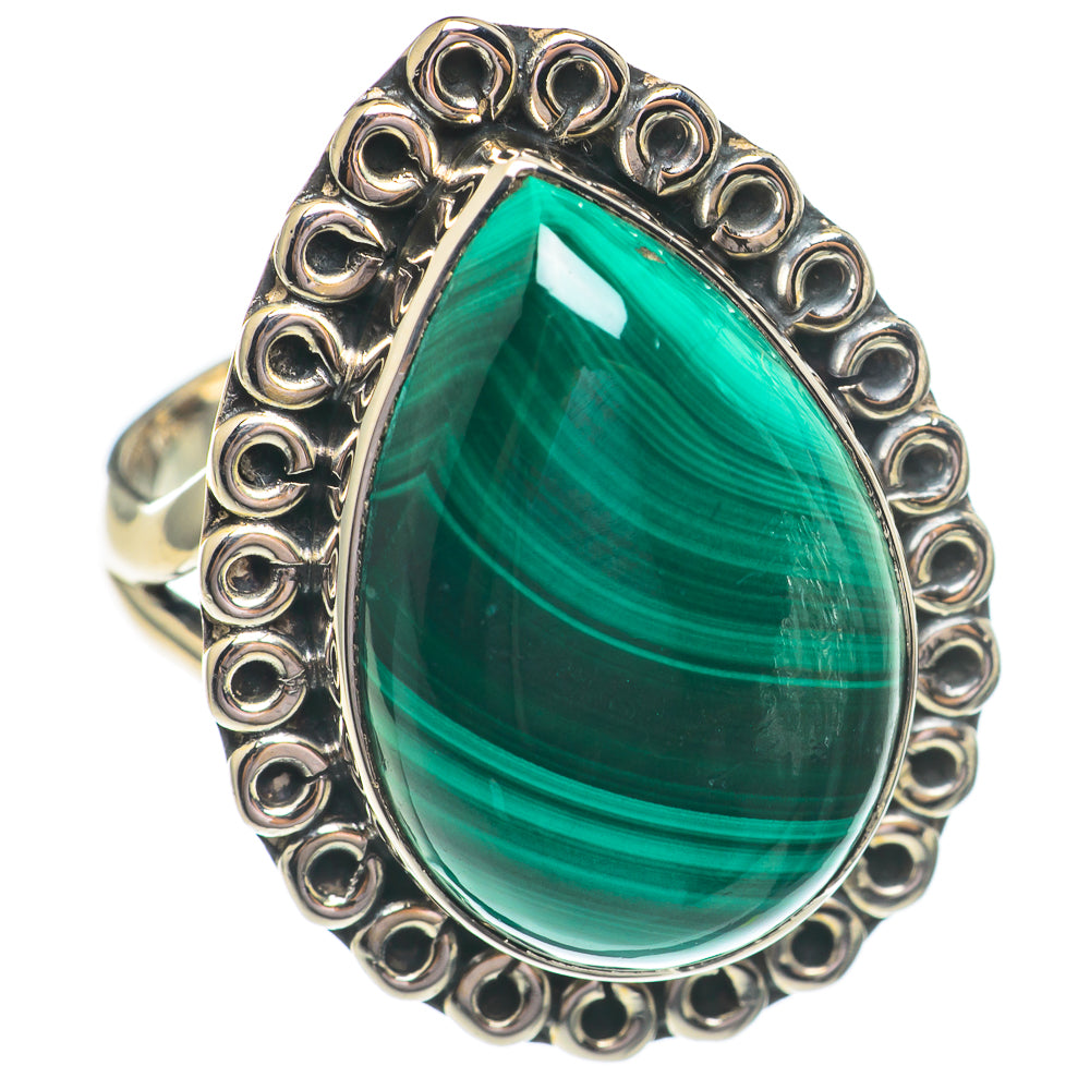 Malachite Rings handcrafted by Ana Silver Co - RING69383