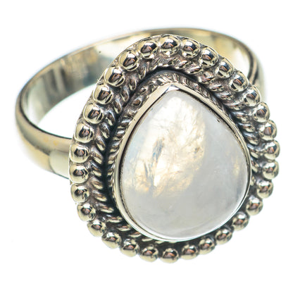 Rainbow Moonstone Rings handcrafted by Ana Silver Co - RING69406