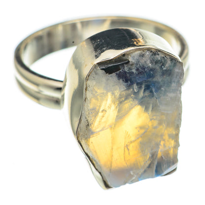 Rainbow Moonstone Rings handcrafted by Ana Silver Co - RING69443