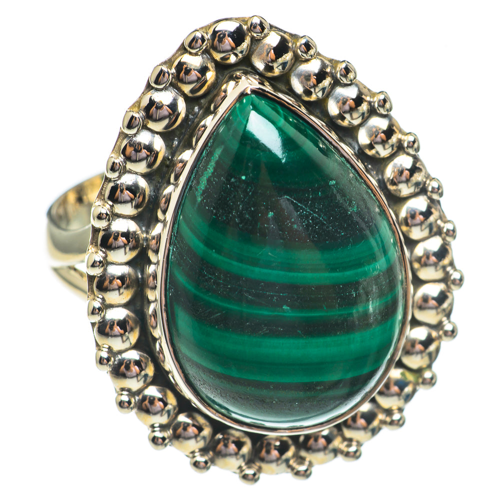 Malachite Rings handcrafted by Ana Silver Co - RING69456