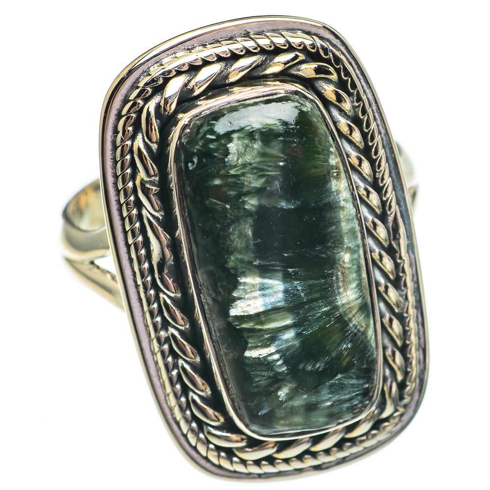 Seraphinite Rings handcrafted by Ana Silver Co - RING69457