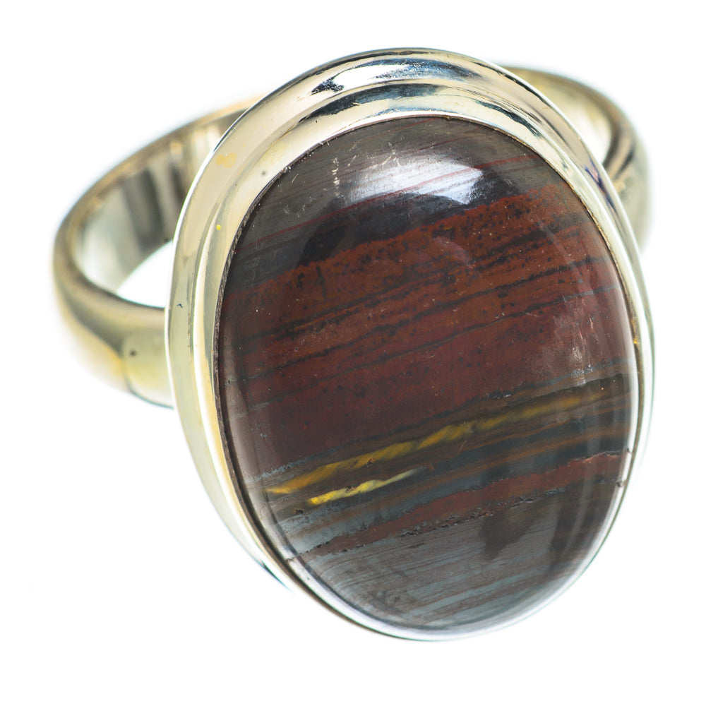 Red Tiger Iron Rings handcrafted by Ana Silver Co - RING69461