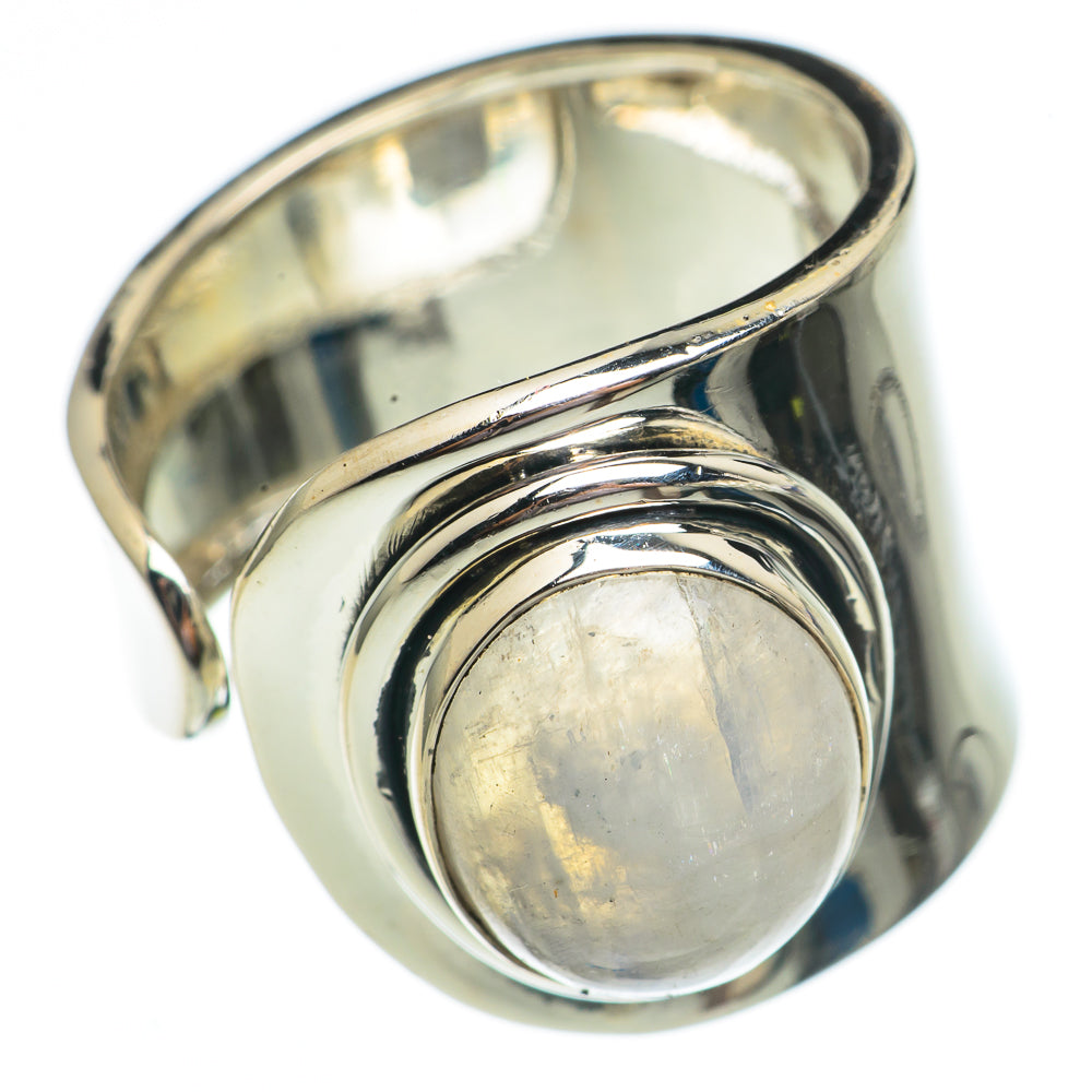 Rainbow Moonstone Rings handcrafted by Ana Silver Co - RING69480