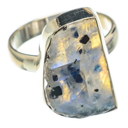 Rainbow Moonstone Rings handcrafted by Ana Silver Co - RING69481