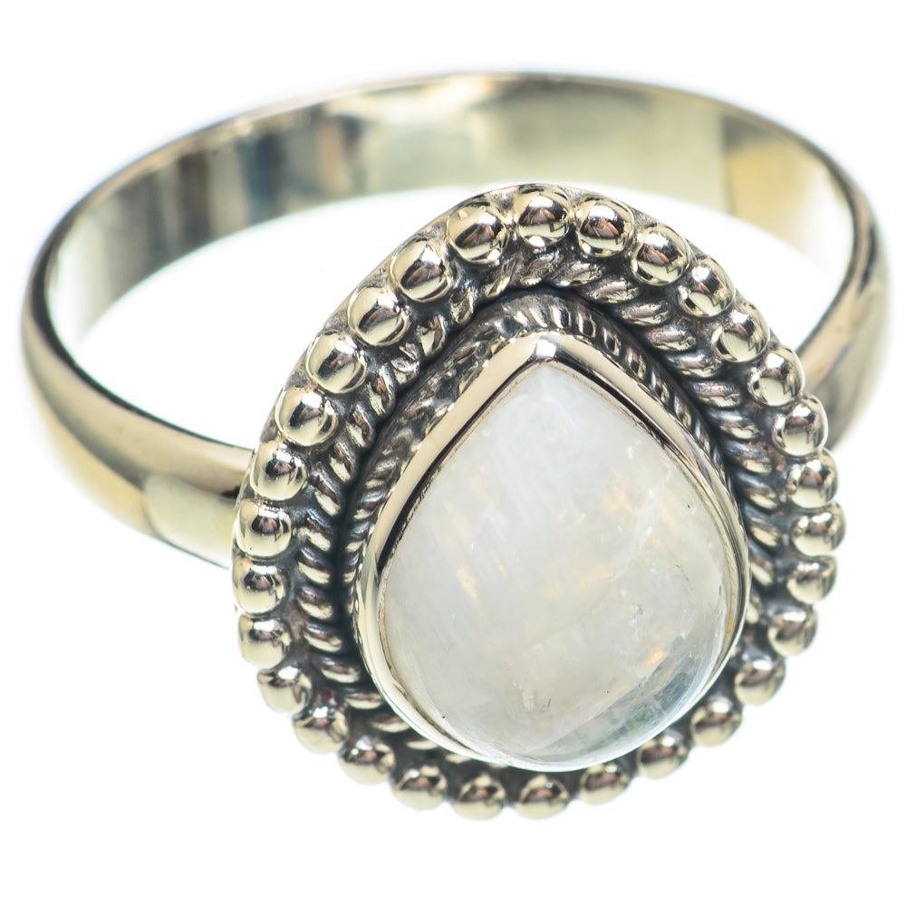 Rainbow Moonstone Rings handcrafted by Ana Silver Co - RING69482