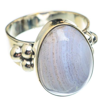 Blue Lace Agate Rings handcrafted by Ana Silver Co - RING69483