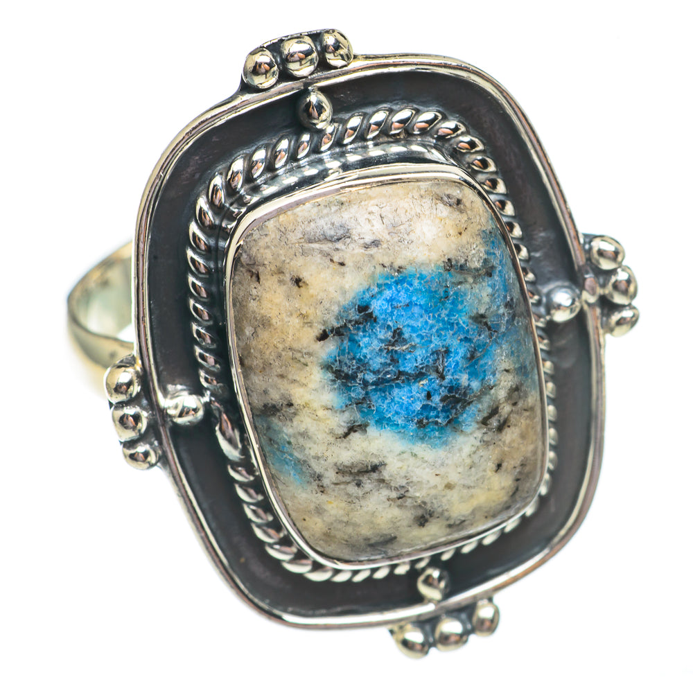 K2 Blue Azurite Rings handcrafted by Ana Silver Co - RING69485