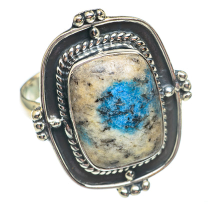K2 Blue Azurite Rings handcrafted by Ana Silver Co - RING69485