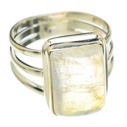 Rainbow Moonstone Rings handcrafted by Ana Silver Co - RING69510
