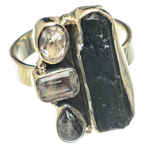 Black Tourmaline Rings handcrafted by Ana Silver Co - RING69541
